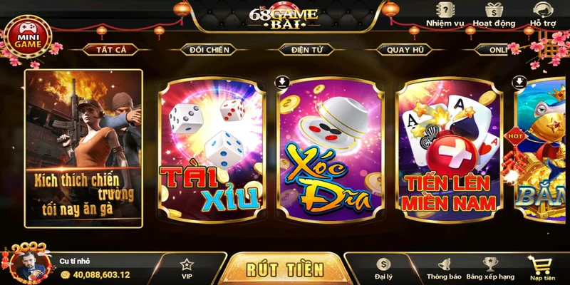 Phân tích các ưu điểm đáng kể của sảnh game bài 68